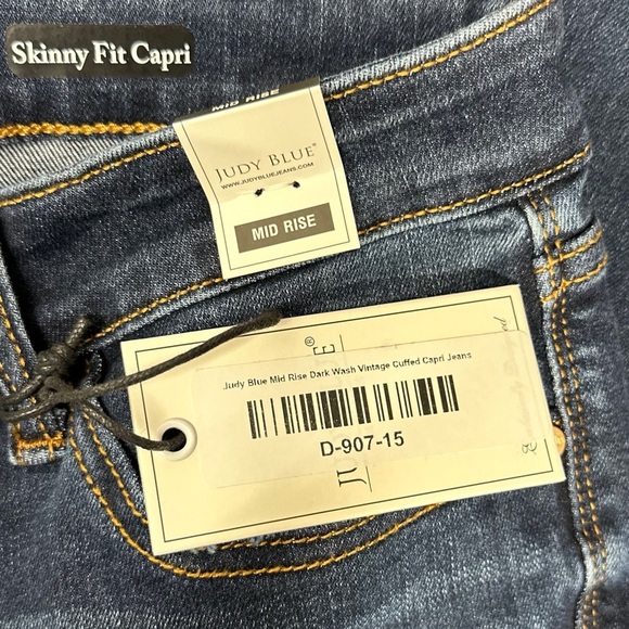 Judy Blue Mid-Rise Skinny Fit Capris NWT [M7] - Picture 9 of 10
